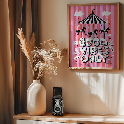 Carousel Good Vibes Only - Poster / Art Print - interiör