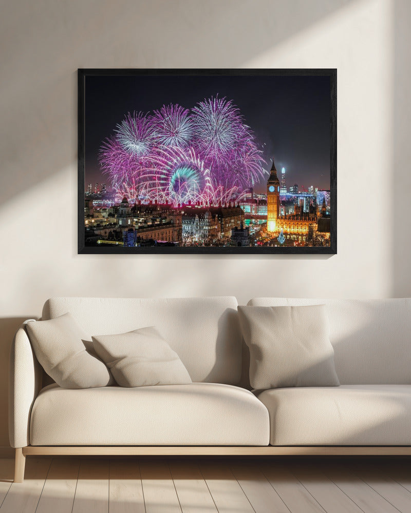 New Year Fireworks - Poster / Art Print - interiör
