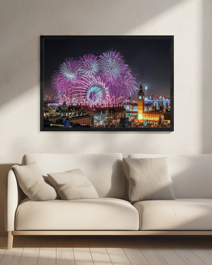 New Year Fireworks - Poster / Art Print - interiör