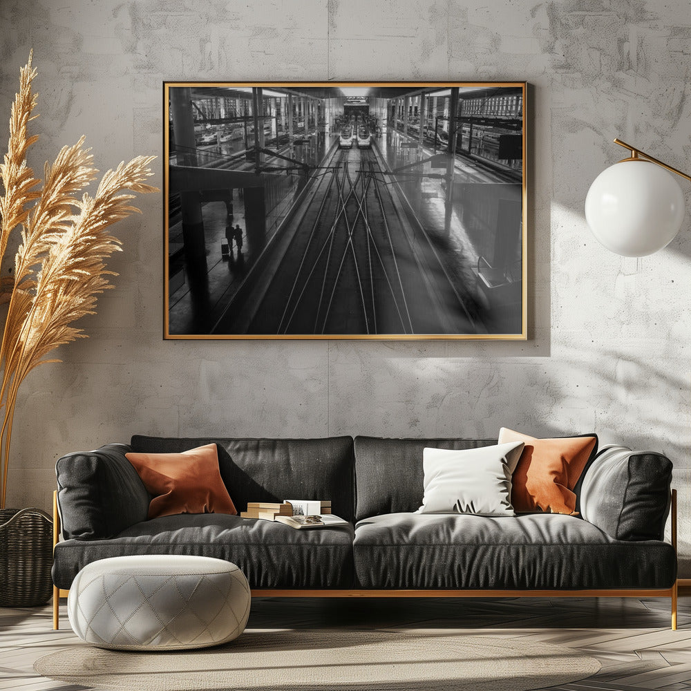 Train Station - Poster / Art Print - interiör
