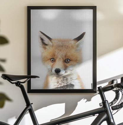 Peekaboo Baby Fox - Poster / Art Print - interiör