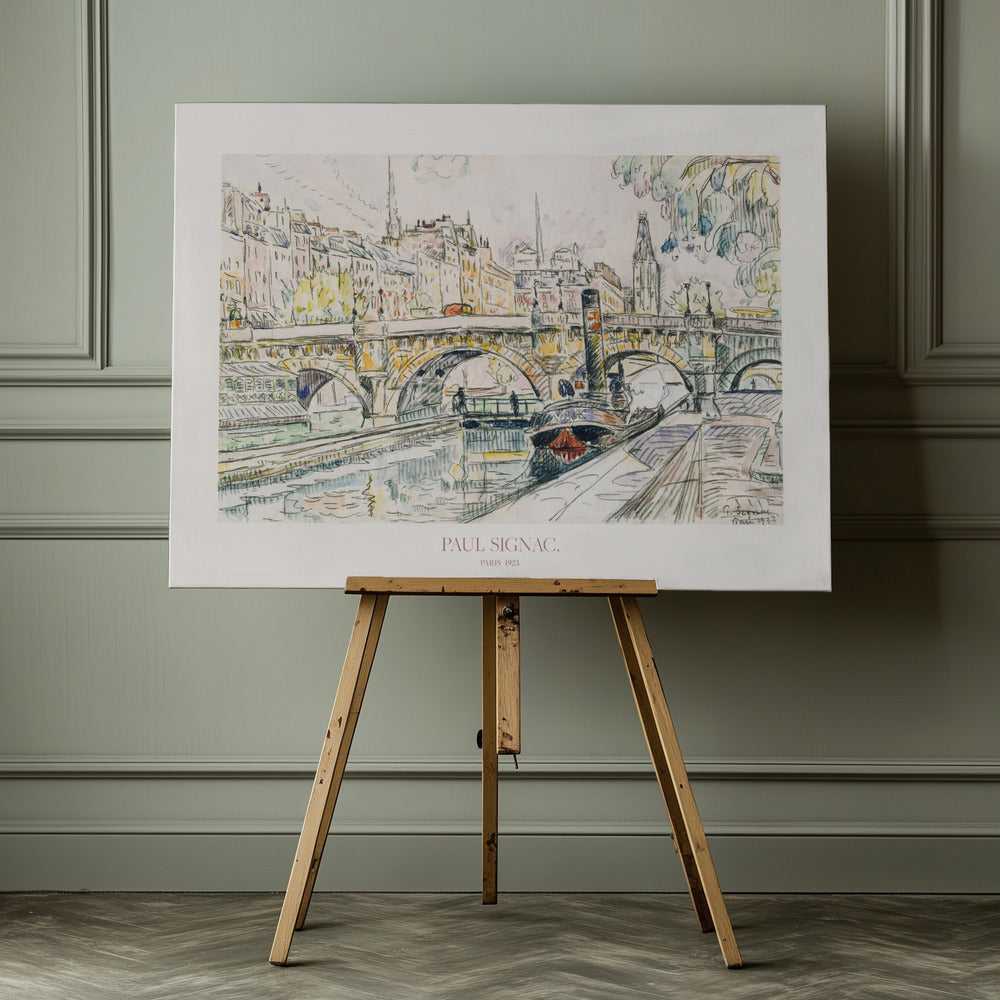 Tugboat At the Pont Neuf, Paris 1923 Poster - Poster / Art Print - interiör