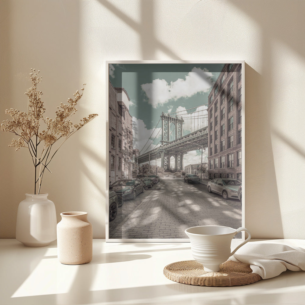 NEW YORK CITY Manhattan Bridge - Poster / Art Print - interiör