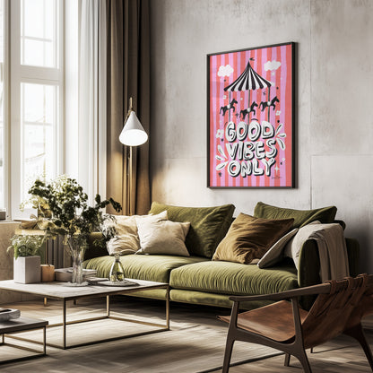 Carousel Good Vibes Only - Poster / Art Print - interiör