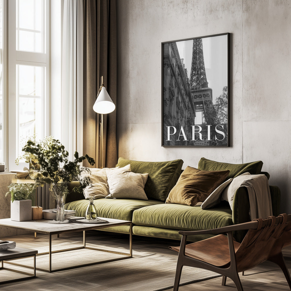 Paris Text 1 - Poster / Art Print - interiör