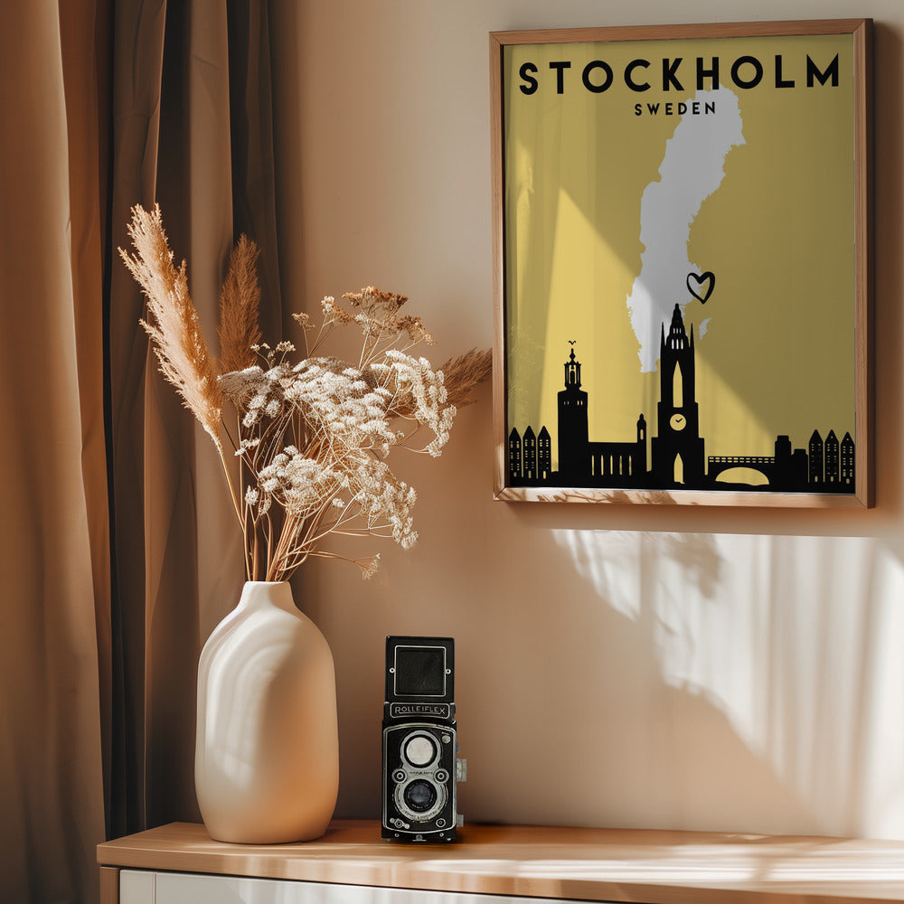 City Love Maps 83 - Poster / Art Print - interiör