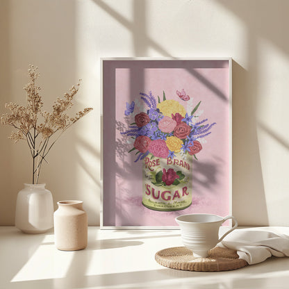 Flowers In a vintage Can - Poster / Art Print - interiör