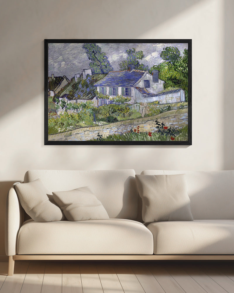 Vincent Van Gogh's Houses At Auvers (1890) Famous - Poster / Art Print - interiör