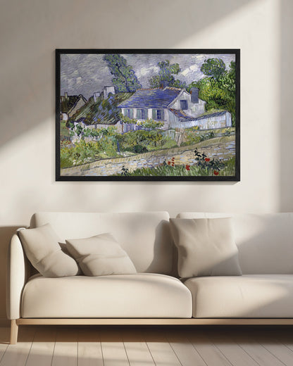 Vincent Van Gogh's Houses At Auvers (1890) Famous - Poster / Art Print - interiör