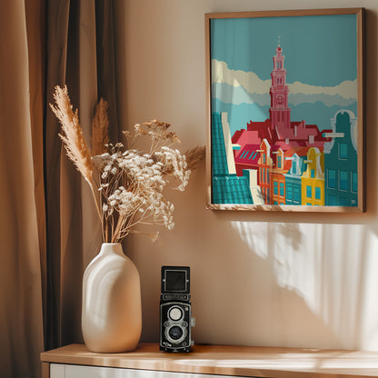 Amsterdam Westerkerk Jordaan - Poster / Art Print - interiör