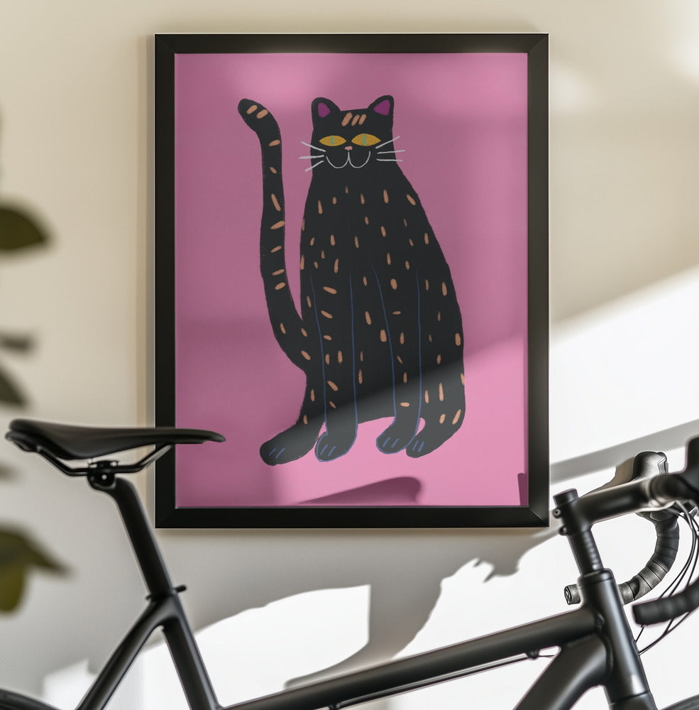 Black cat - Poster / Art Print - interiör