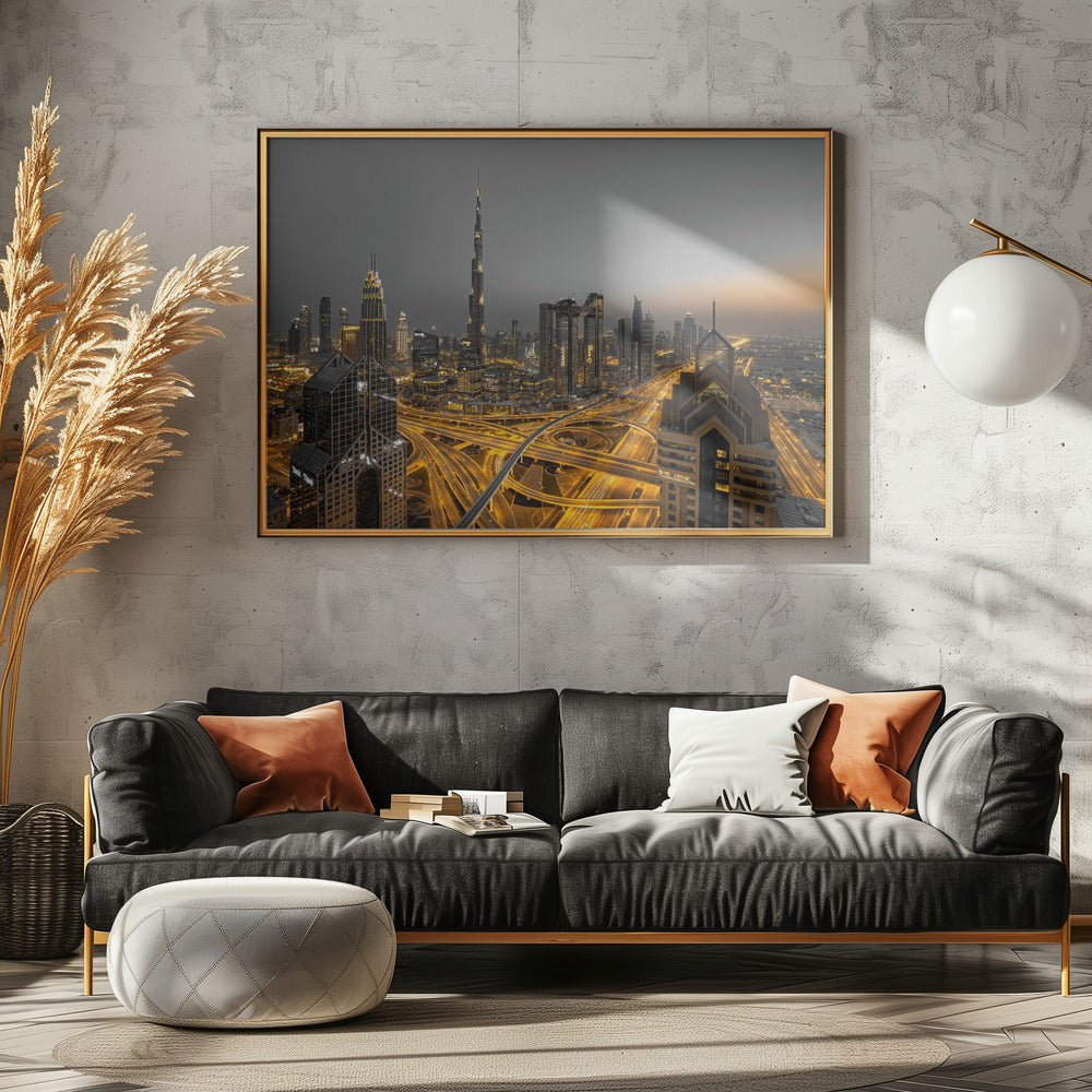 Golden Light - Poster / Art Print - interiör
