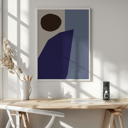 Color Blocks 02 Blue - Poster / Art Print - interiör