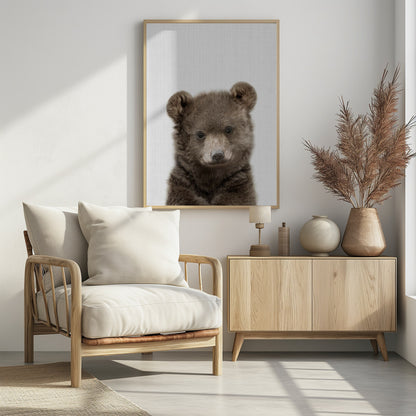Peekaboo Baby Bear - Poster / Art Print - interiör