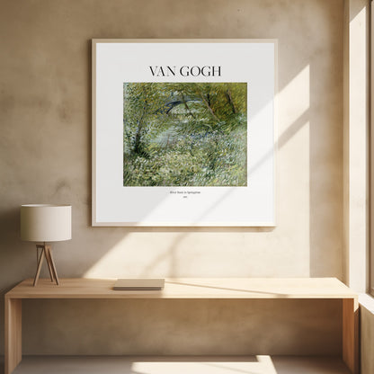 River Bank In Springtime (1887) Square - Poster / Art Print - interiör