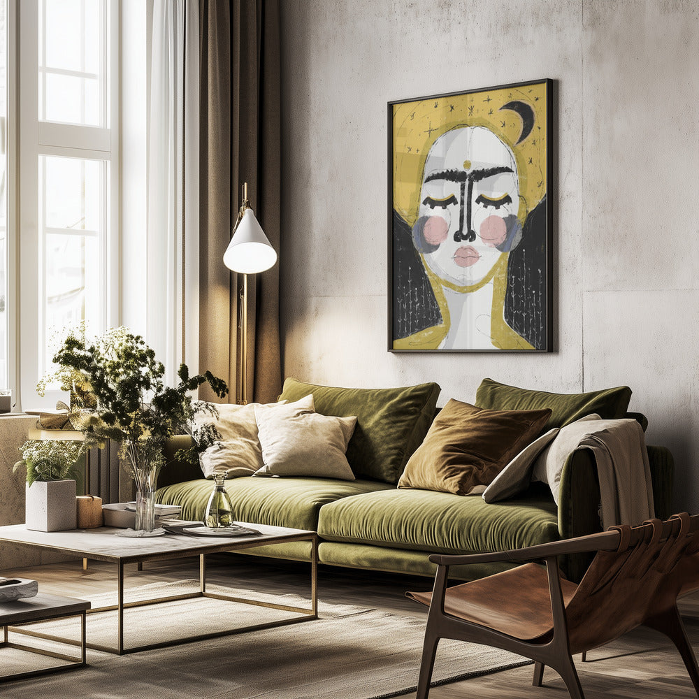 The Goddess Of The Night - Poster / Art Print - interiör