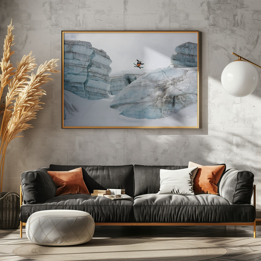 Candide Thovex out of nowhere into nowhere - Poster / Art Print - interiör