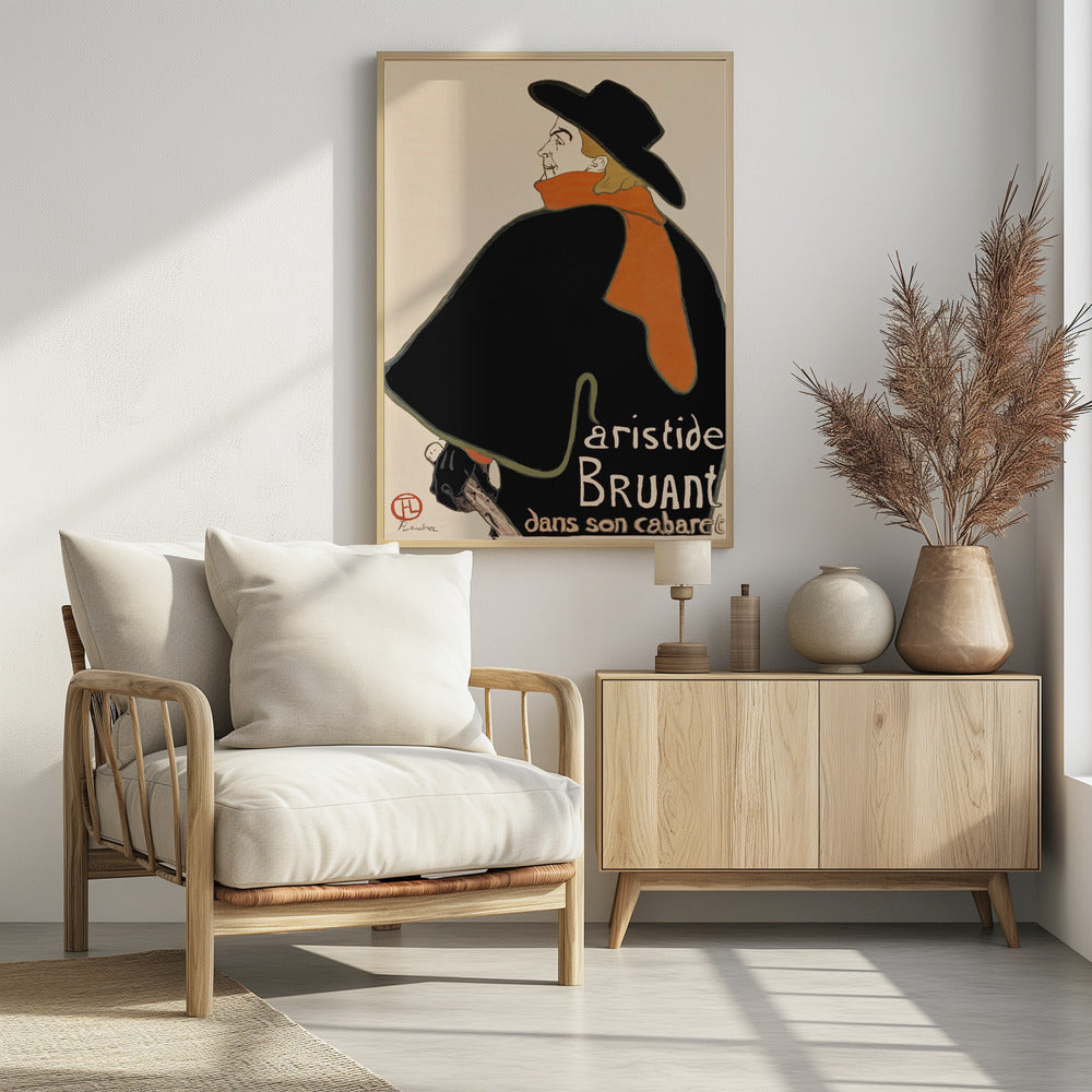 Aristide Bruant In His Cabaret (1893) - Poster / Art Print - interiör