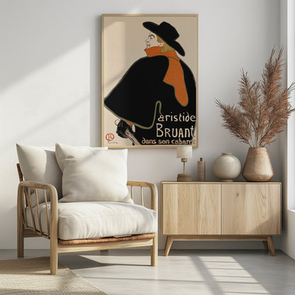 Aristide Bruant In His Cabaret (1893) - Poster / Art Print - interiör