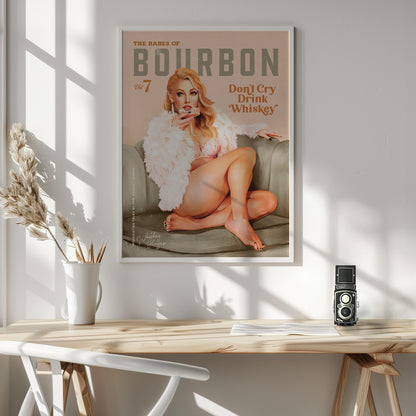Babes of Bourbon Vol 7 Sexy Vintage Whiskey Pinup Girl - Poster / Art Print - interiör