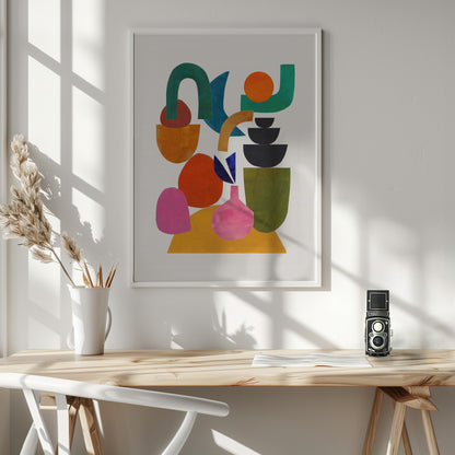Happily Stacked - Poster / Art Print - interiör