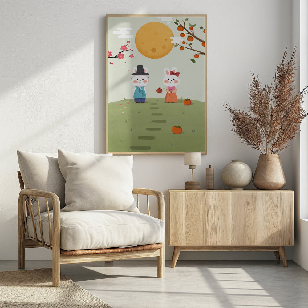 Happy Mid Autumn Festival Tradition - Poster / Art Print - interiör