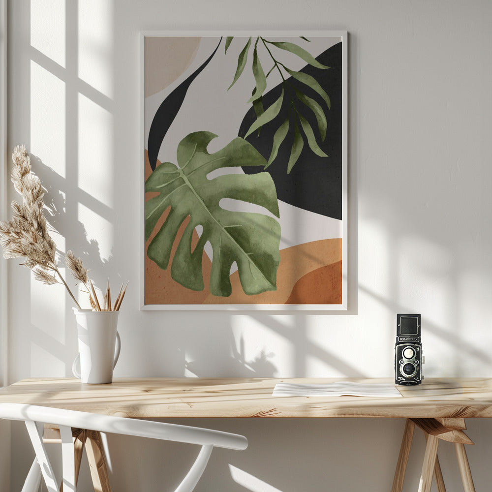 Abstract Art Tropical Leaves 23 - Poster / Art Print - interiör