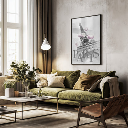 PARIS Magnolia Eiffel Tower - Poster / Art Print - interiör