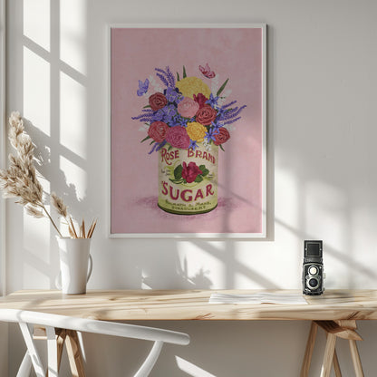Flowers In a vintage Can - Poster / Art Print - interiör