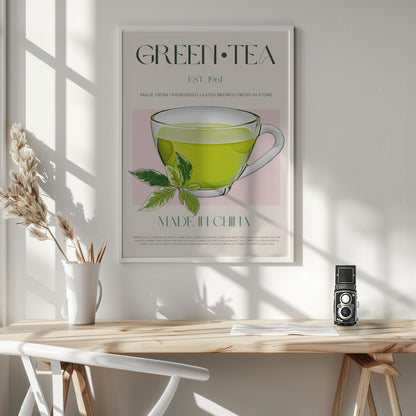Green Tea - Poster / Art Print - interiör