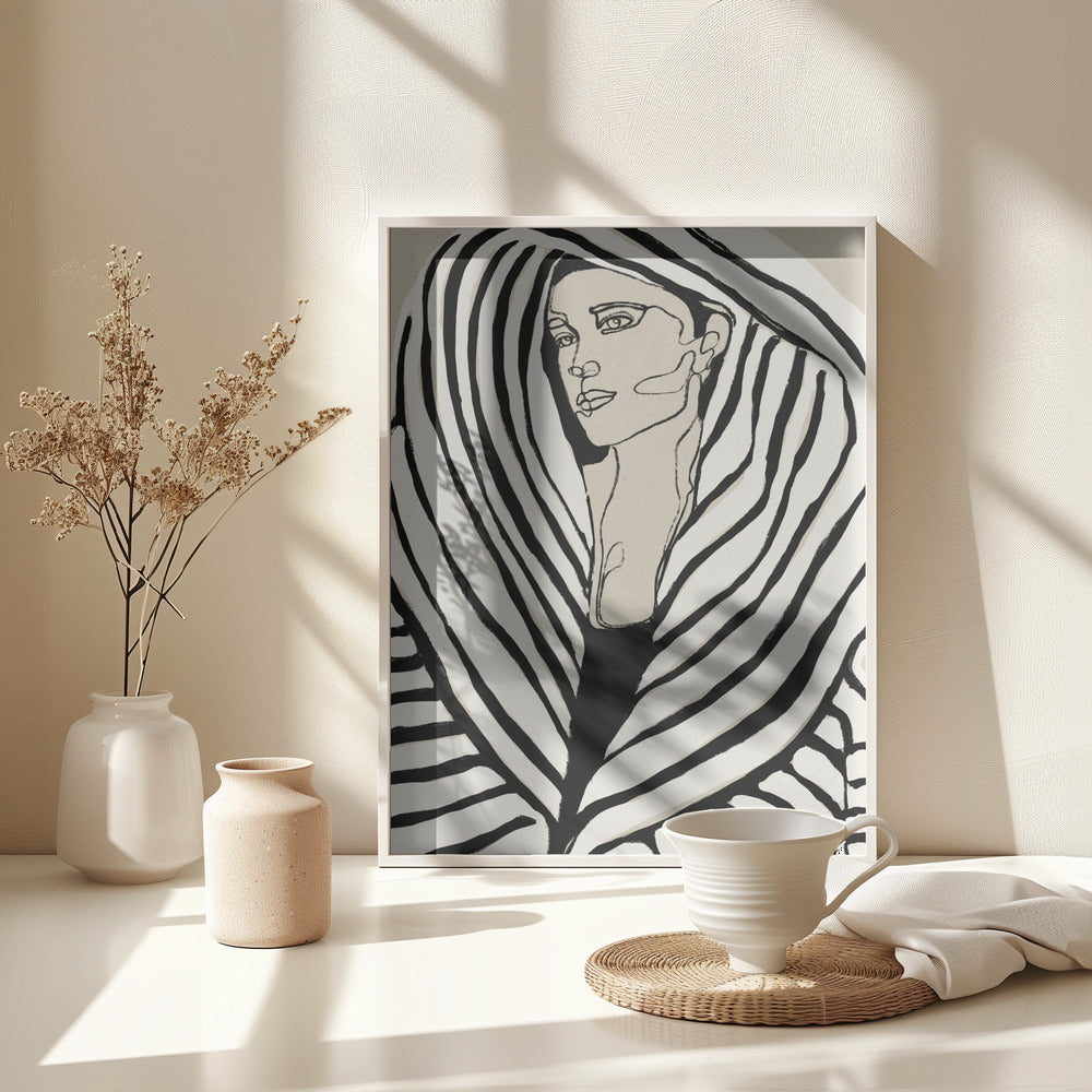 Striped Coat - Poster / Art Print - interiör
