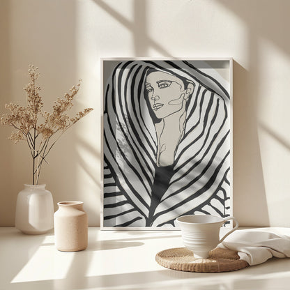 Striped Coat - Poster / Art Print - interiör
