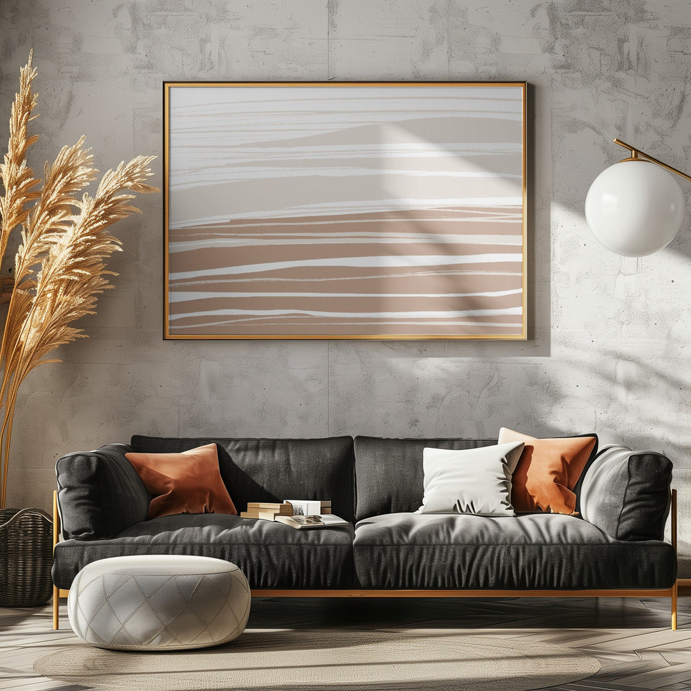 Serene Clay Bands - Poster / Art Print - interiör