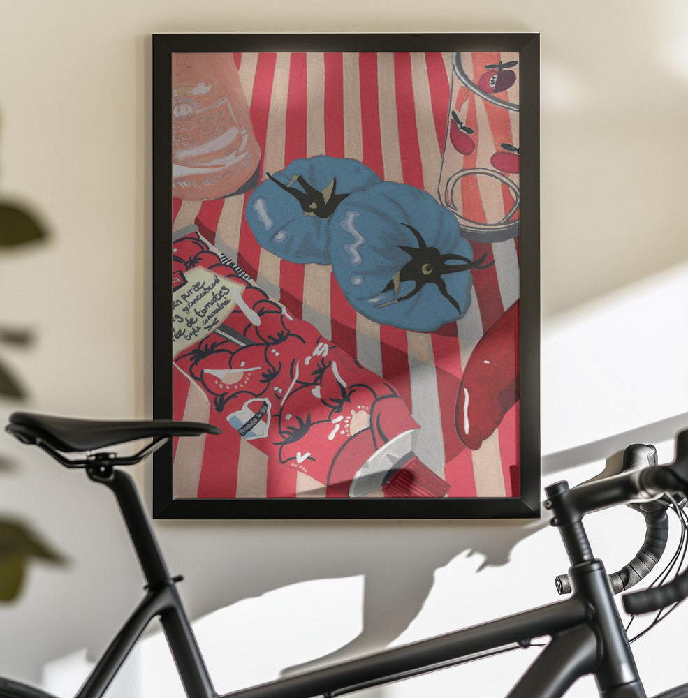 Blue Tomatoes - Poster / Art Print - interiör