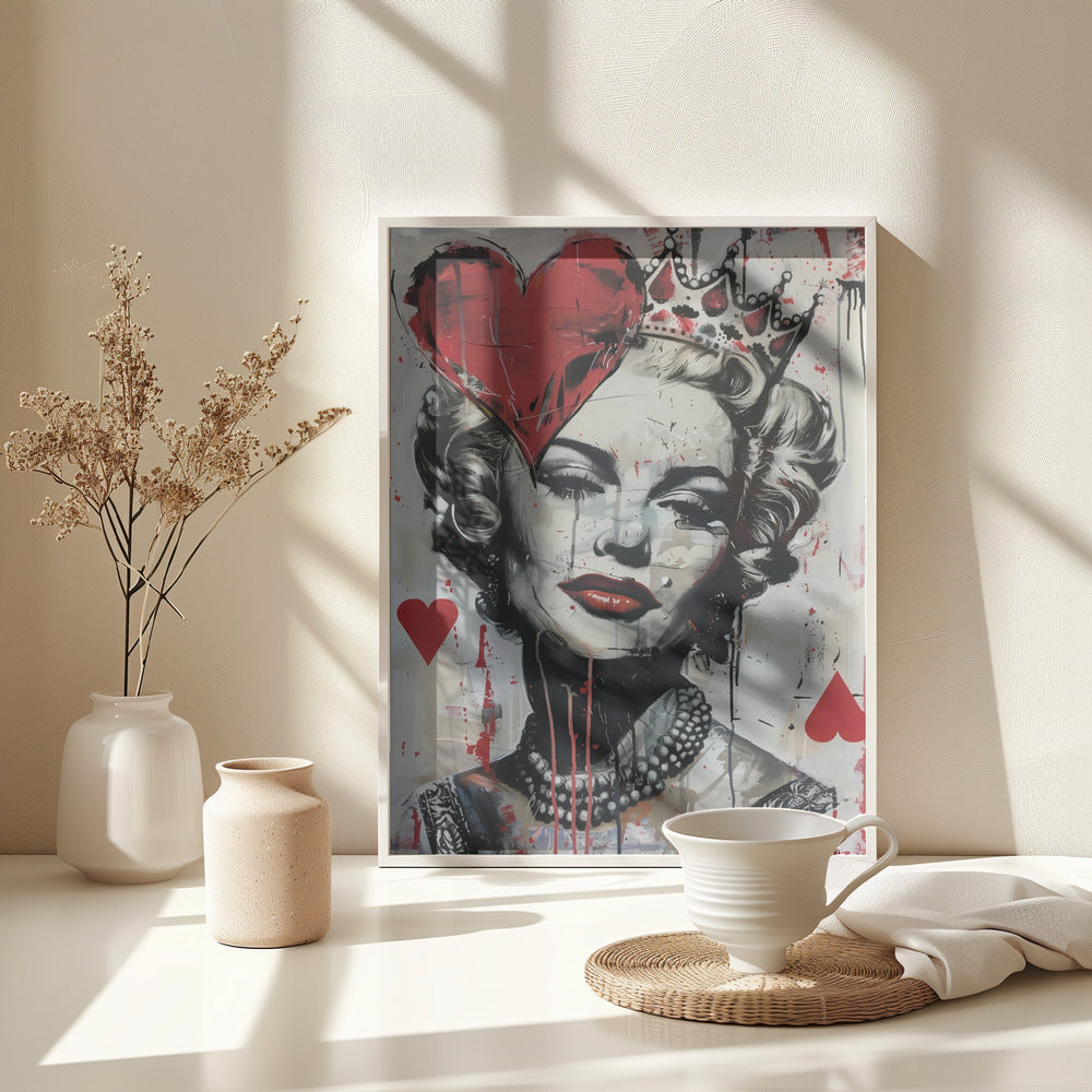 Queen of Hearts - Poster / Art Print - interiör