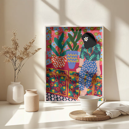 Hawaiian Girl - Poster / Art Print - interiör