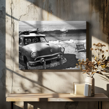 Vintage Ford Woody - Poster / Art Print - interiör