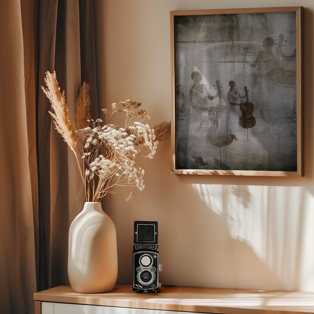 the stage fright of the cellist - Poster / Art Print - interiör