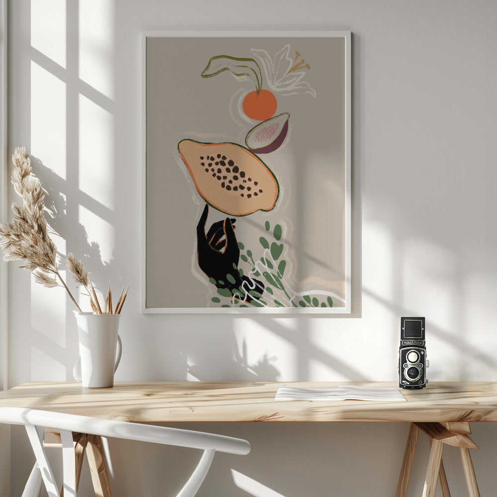 Balancing Fruits - Poster / Art Print - interiör