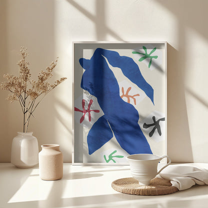 Abstract Blue Figure - Poster / Art Print - interiör