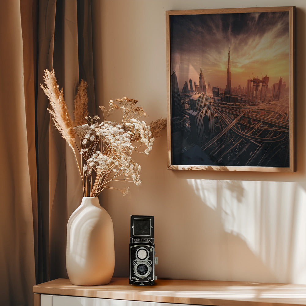 Dubai's Fiery sunset - Poster / Art Print - interiör