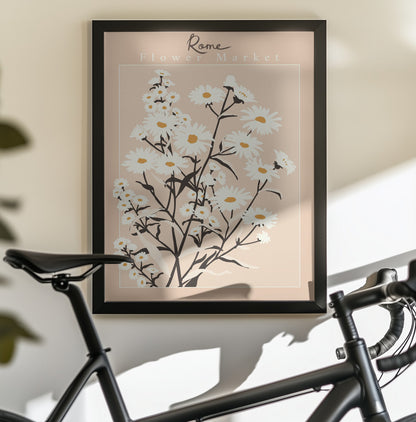 Flower Market Rome Aster - Poster / Art Print - interiör