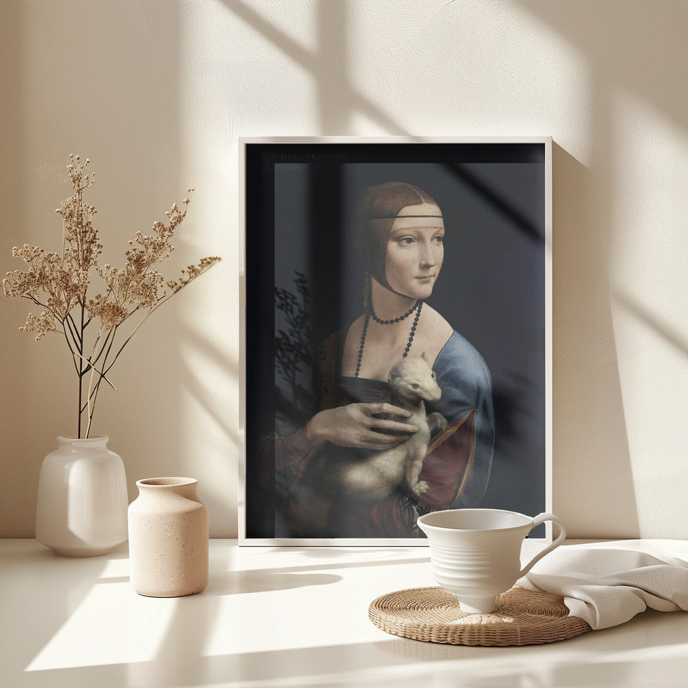Lady With an Ermine (ca. 1490) - Poster / Art Print - interiör