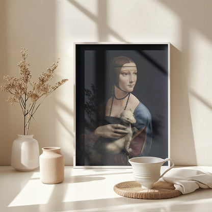 Lady With an Ermine (ca. 1490) - Poster / Art Print - interiör