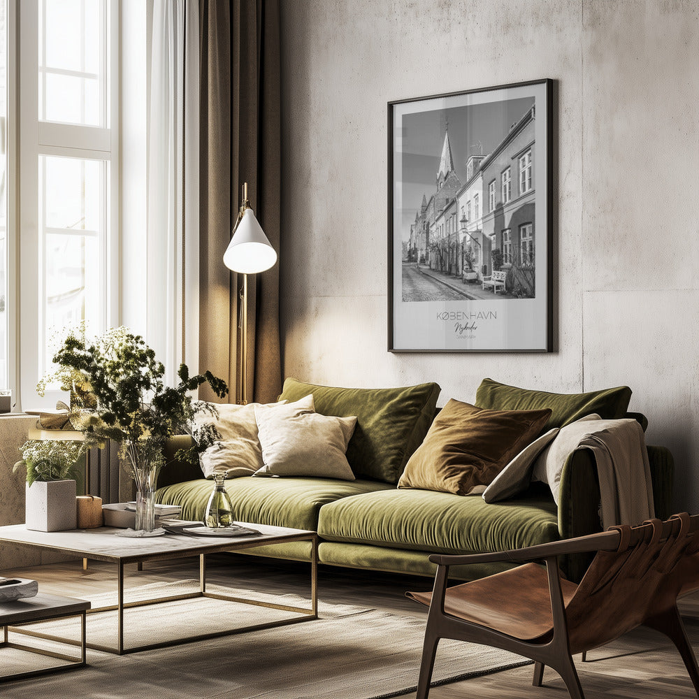 Charming Street In Nyboder - Poster / Art Print - interiör