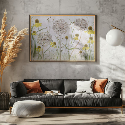 Alliums and heleniums - Poster / Art Print - interiör