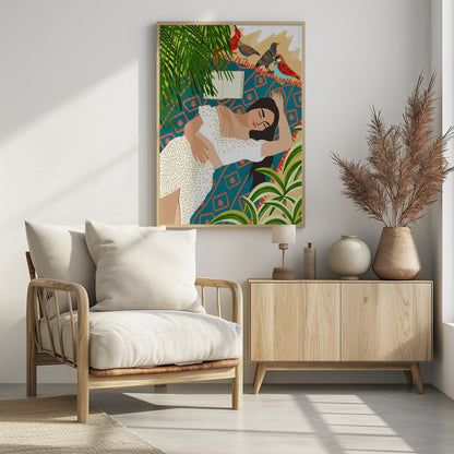Beach. Read. Sleep. Repeat. - Poster / Art Print - interiör