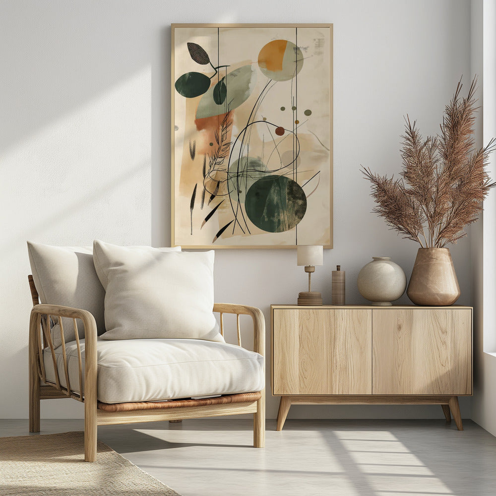 Abstract Beige No 2 - Poster / Art Print - interiör
