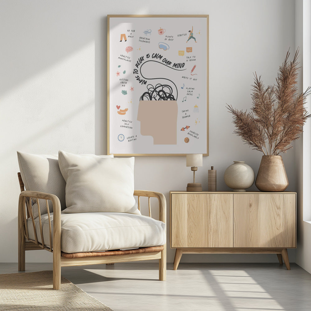 Way To Calm Mind - Poster / Art Print - interiör