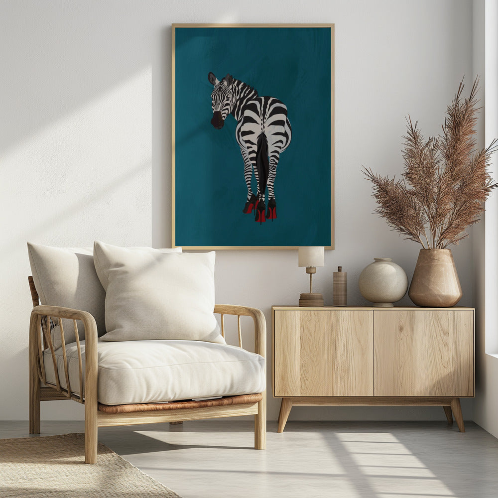 Zebra heels - Poster / Art Print - interiör